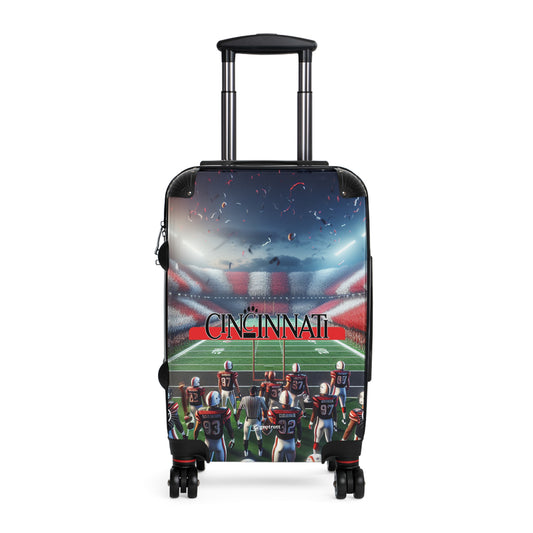 Cincinnati University Bearcats Football Team Luggage Bag Rolling Suitcase Spinner