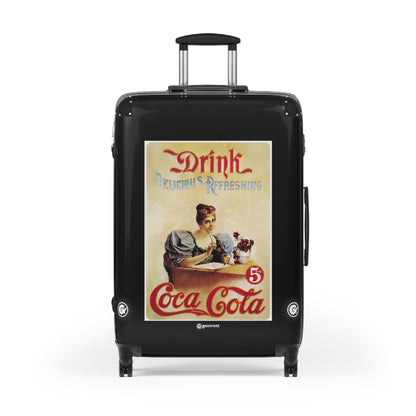 Drink Delicious Refreshing Coca-Cola Vintage Posters Retro Ad Luggage Bag Rolling Suitcase Spinner