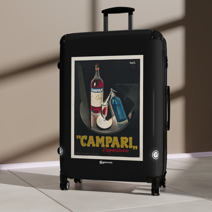 Laperitivo Campari Vintage Posters Retro Ad Luggage Bag Rolling Suitcase Spinner