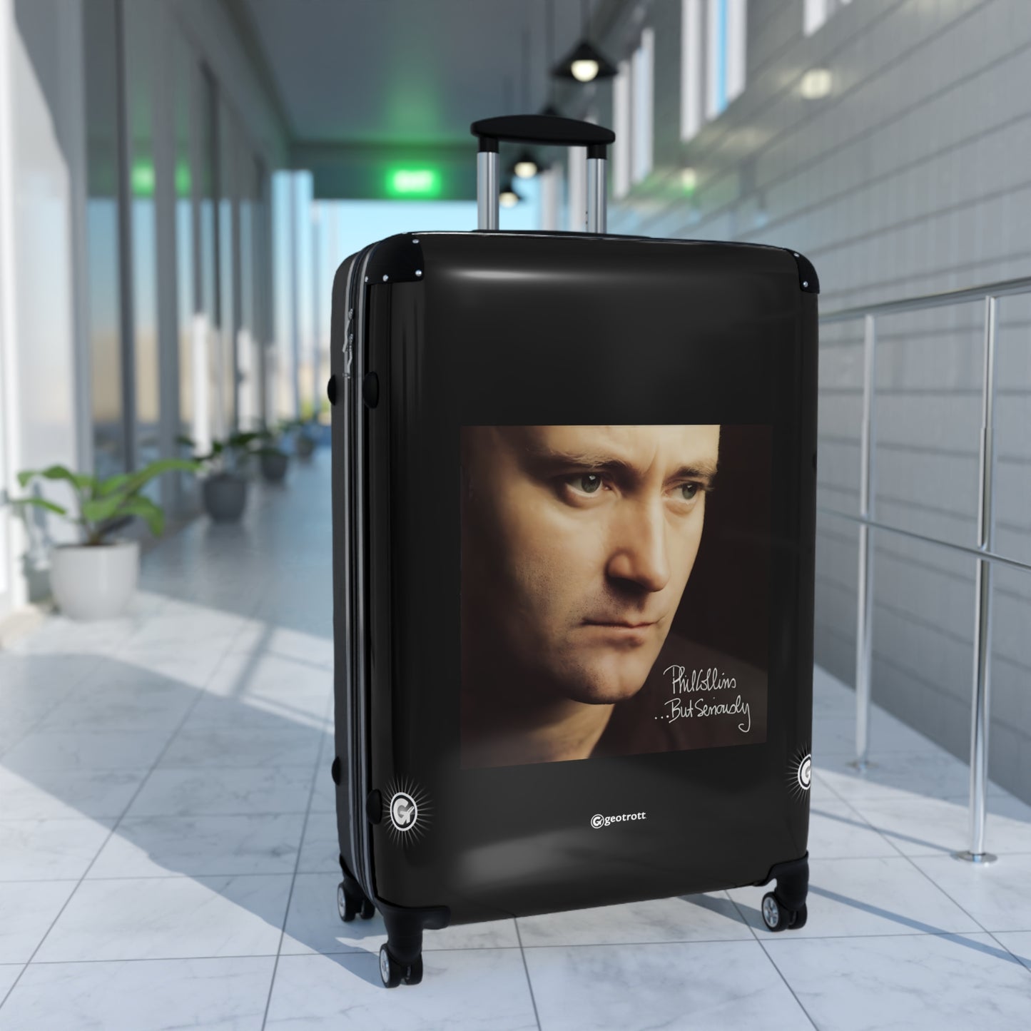 Phil Collins But Seriously Eighties Music Album Luggage Bag Rolling Suitcase Spinner