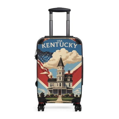 Kentucky's Grand Heritage: Victorian Mansion Travel Poster, Vintage Americana Illustration Vintage Travel Poster