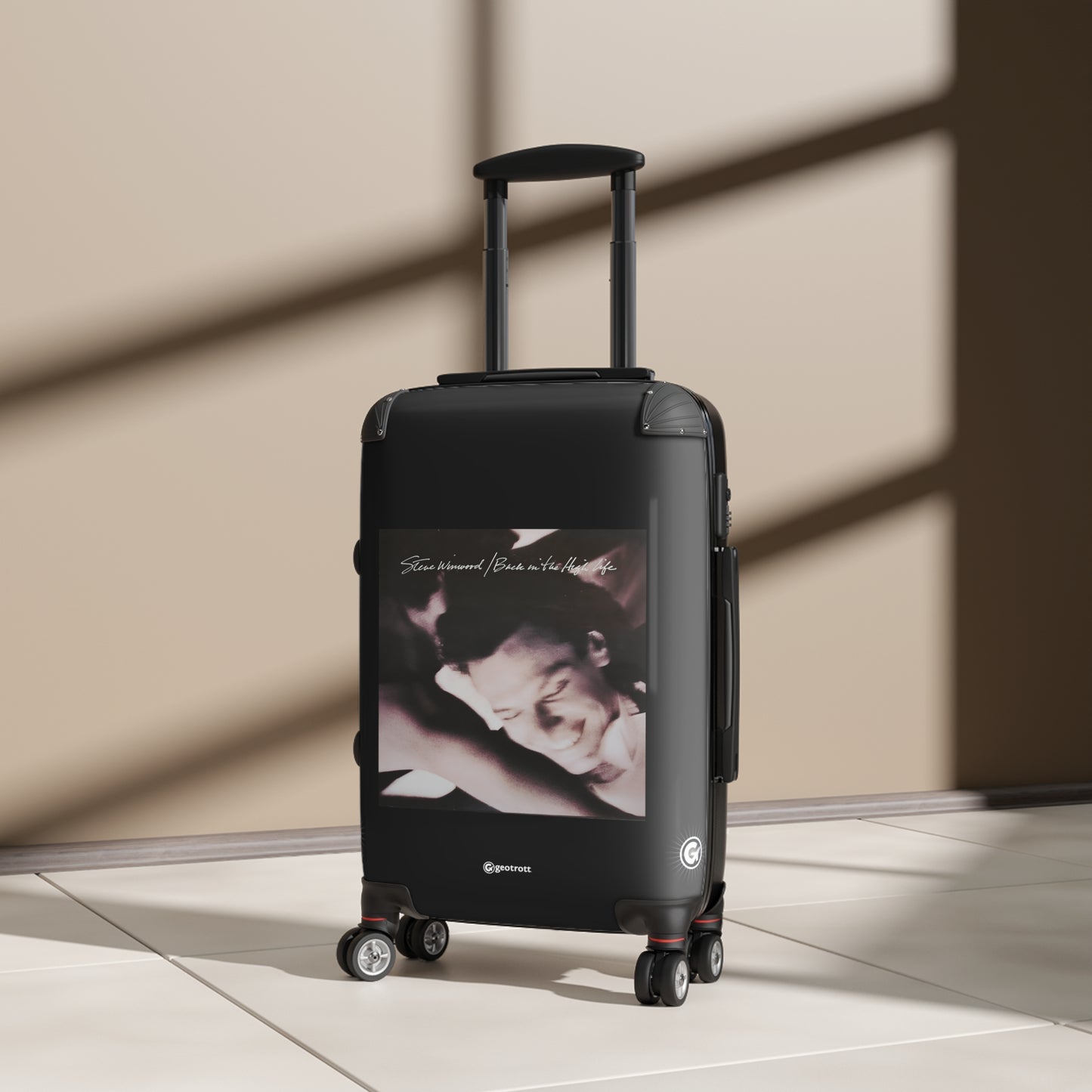 Steve Winwood Back in the High Life Eighties Music Album Luggage Bag Rolling Suitcase Spinner