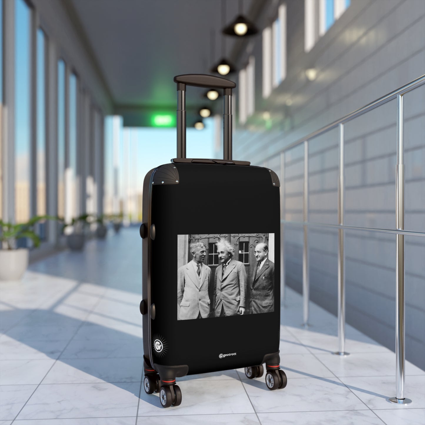 Einstein with colleagues Eisenhart and Mayer 20TH CENTURY Photos Luggage Bag Rolling Suitcase Spinner