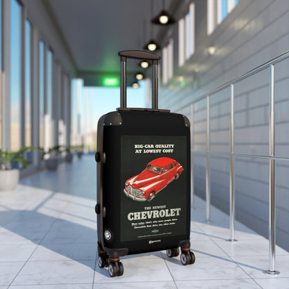 Big Car Quality at Lowest Cost Chevrolet Vintage Posters Retro Ad Luggage Bag Rolling Suitcase Spinner