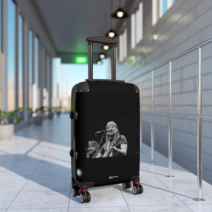 WillieNelson Playing Guitar and Singing Luggage Bag Rolling Suitcase Spinner