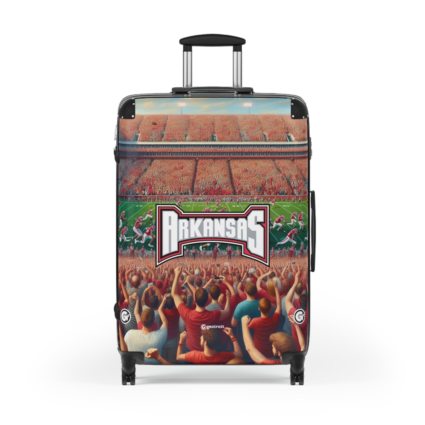 Arkansas University Razorbacks Football Team Luggage Bag Rolling Suitcase Spinners