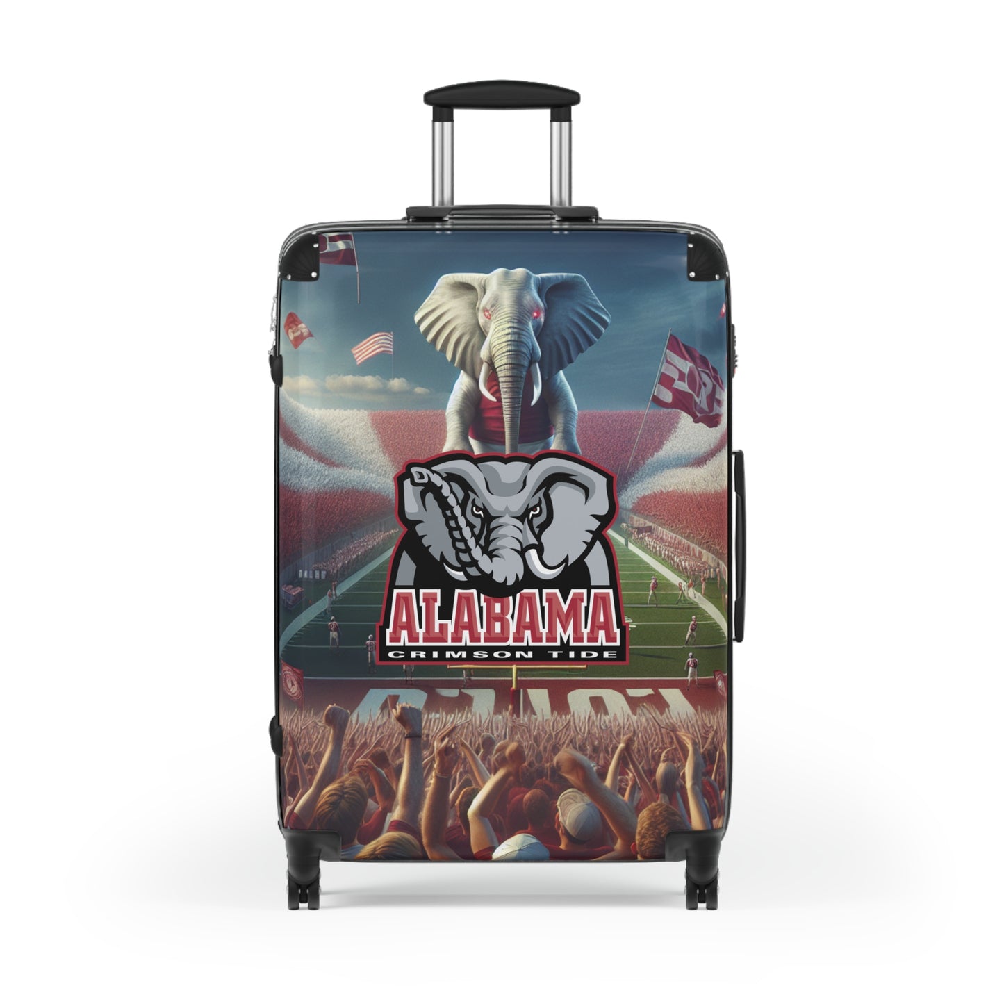 Alabama University Crimson Tide Football Team Luggage Bag Rolling Suitcase Spinner