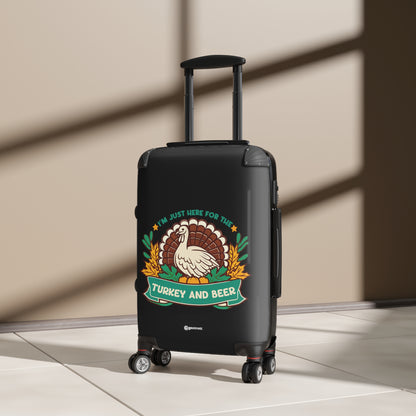 I am just here for the Turkey and Beer Thanksgiving Season Luggage Bag Rolling Suitcase Travel Accessories