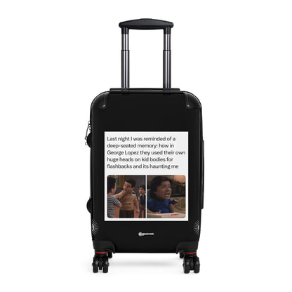 George Lopez Big Heads TV Episode Joke MEME Funny Inspirational Luggage Bag Rolling Suitcase Spinner