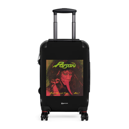 Poison Open up and Say Ahh Eighties Music Album Luggage Bag Rolling Suitcase Spinner