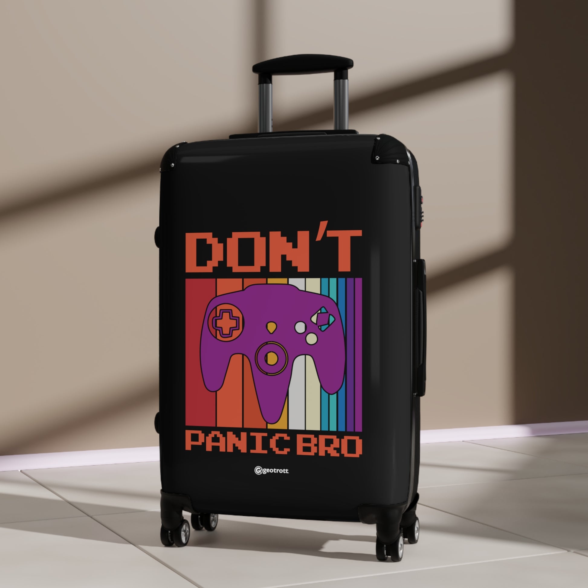 Don't Panic Bro Gamer Gaming Suitcase-Bags-Geotrott