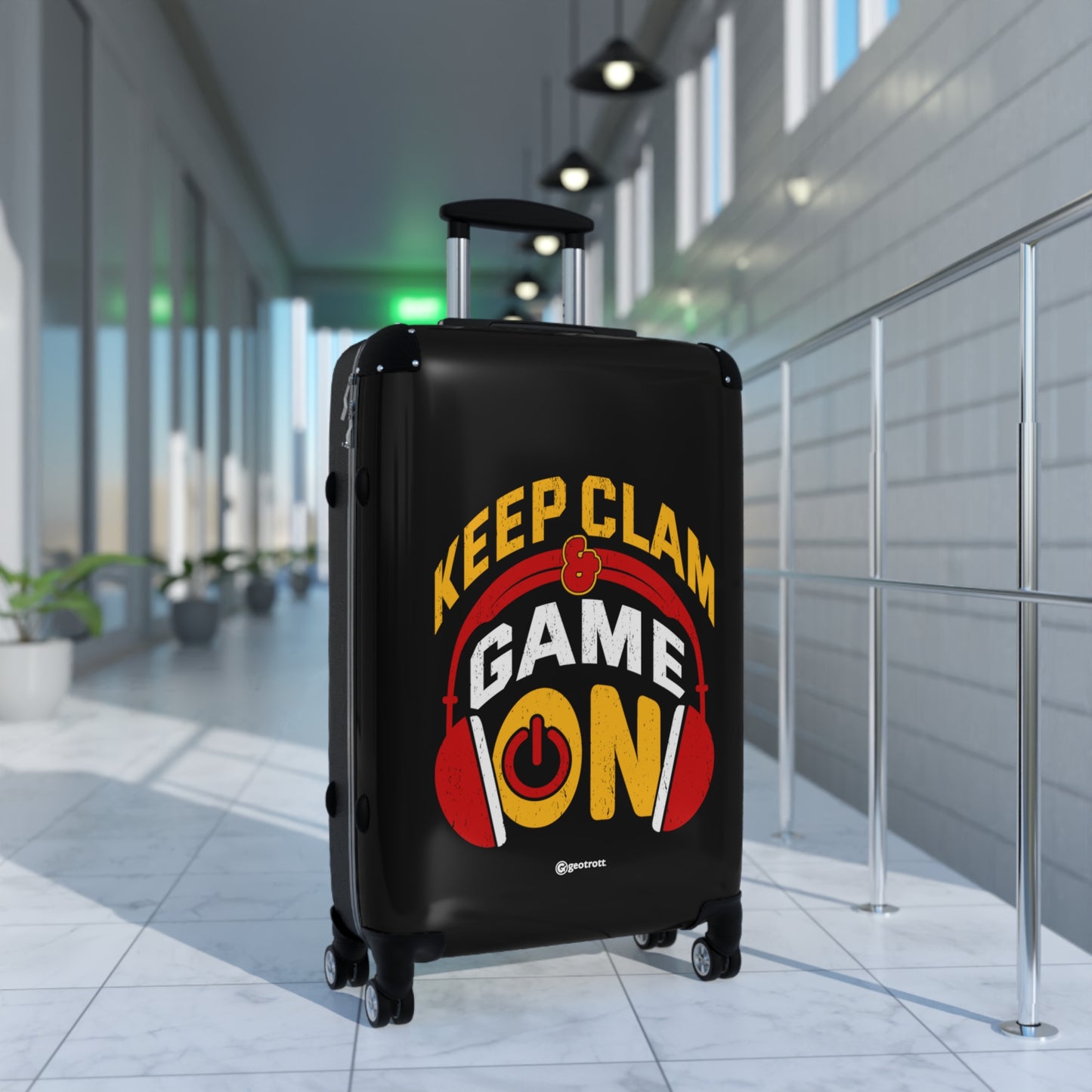 Keep Calm and Game on Gamer Gaming Suitcase-Bags-Geotrott