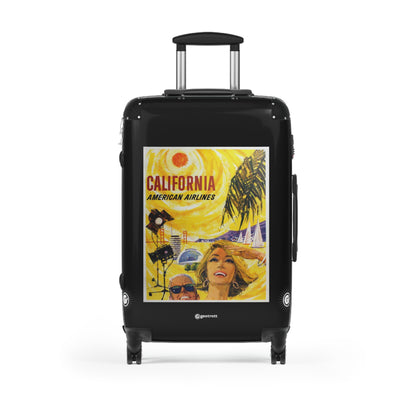 California American Airlines Vintage Posters Retro Ad Luggage Bag Rolling Suitcase Spinner