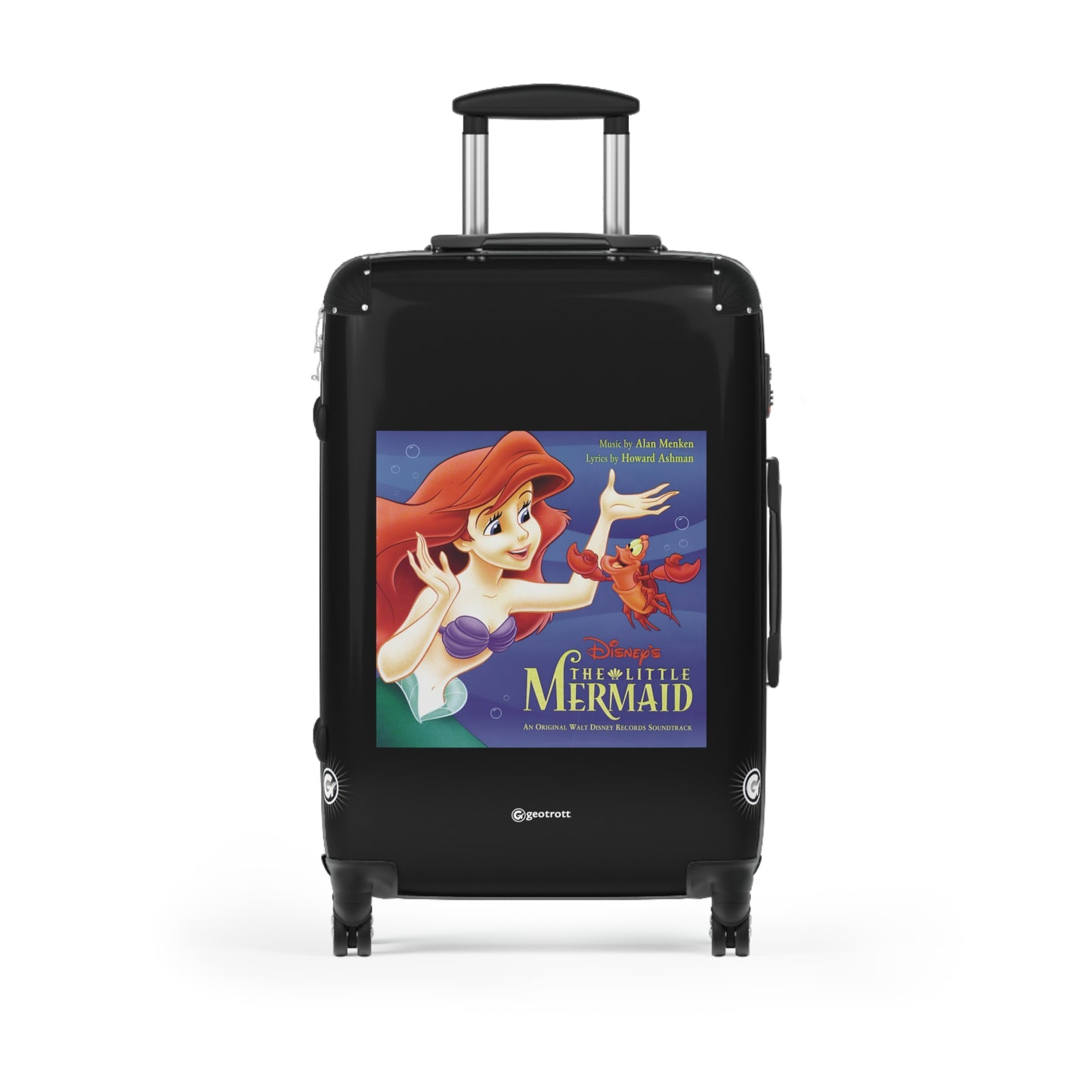 The Little Mermaid Soundtrack Eighties Music Album Luggage Bag Rolling Suitcase Spinner