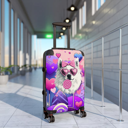 Puppy Love Delight Luggage Bag Rolling Suitcase Spinner