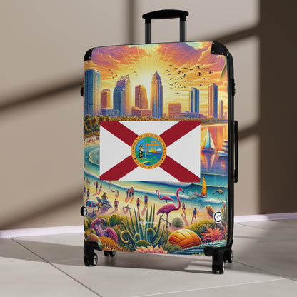 Florida USA STATE FLAGS Luggage Bag Rolling Suitcase Spinner