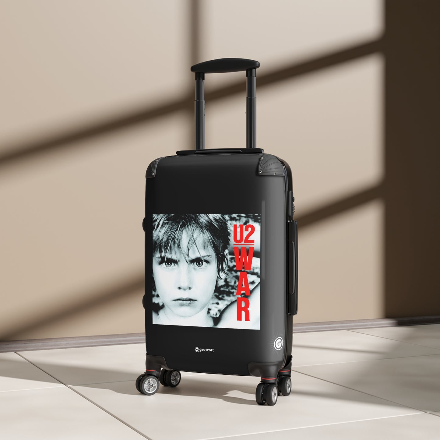 U2 War Eighties Music Album Luggage Bag Rolling Suitcase Spinner