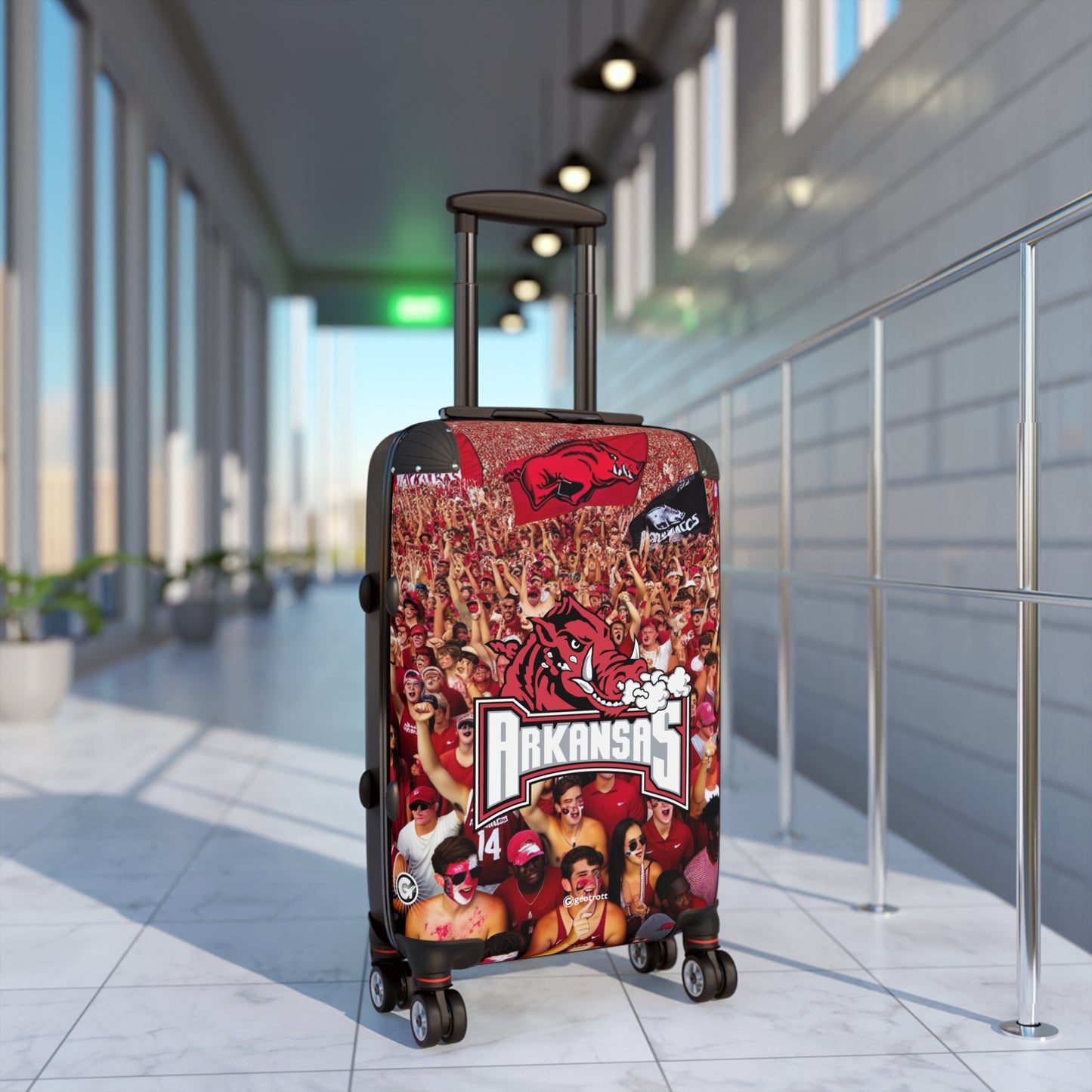 Arkansas Razorbacks Football Team Luggage Bag Rolling Suitcase Travel Accessories