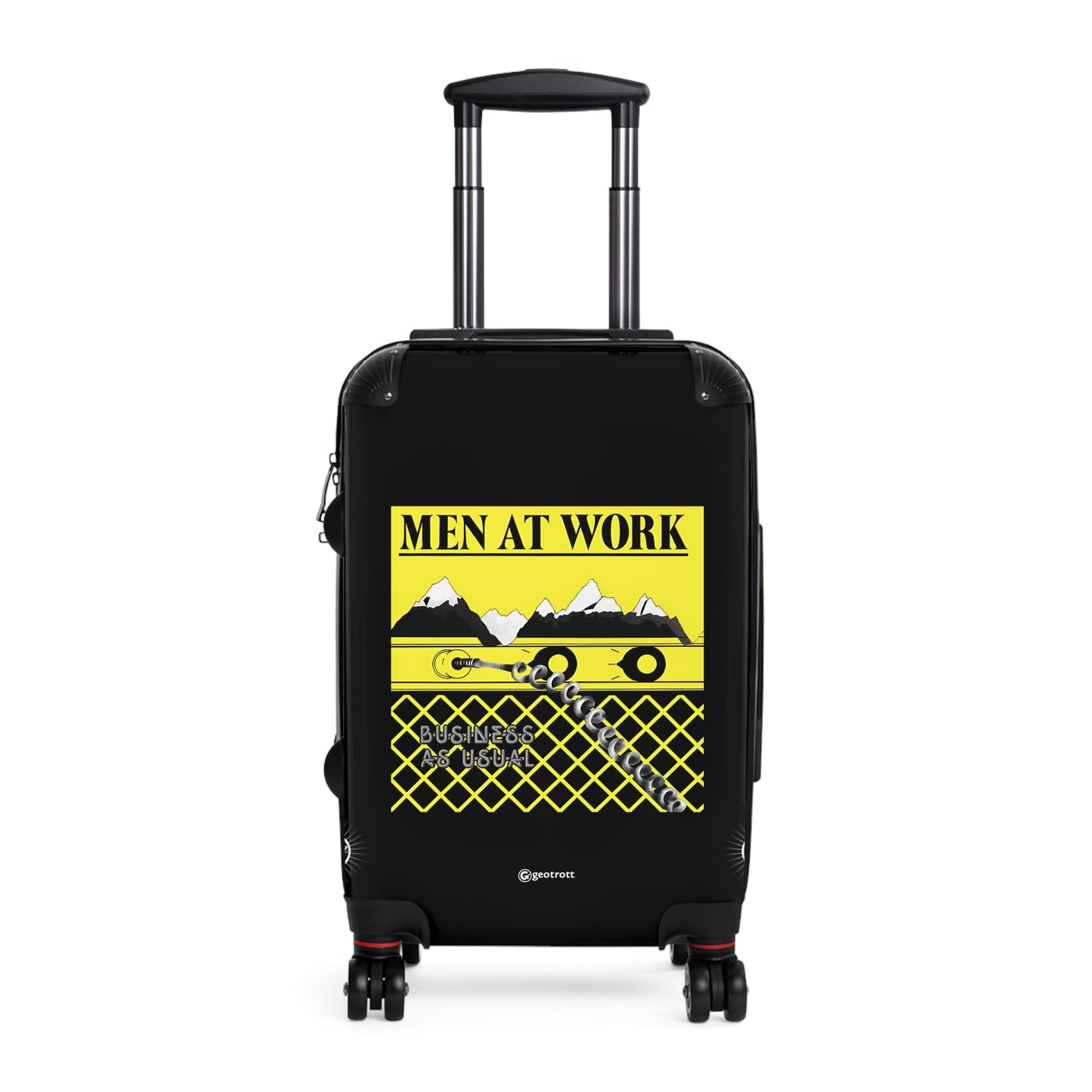 Men at work Business as Usual Eighties Music Album Luggage Bag Rolling Suitcase Spinner