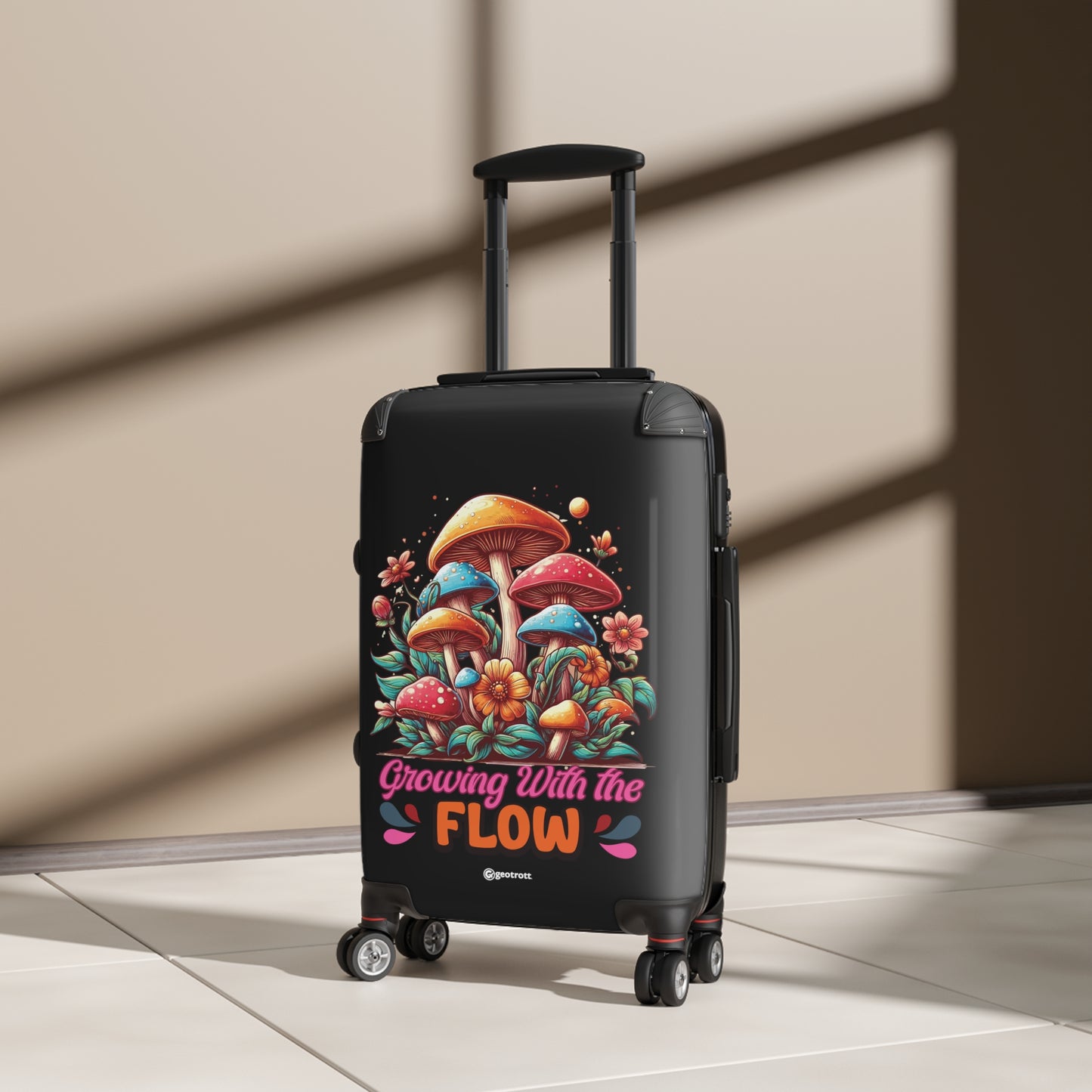 Cultivo de hongos con el flujo Chroom Divertido bolso de equipaje inspirador Maleta con ruedas Accesorios de viaje