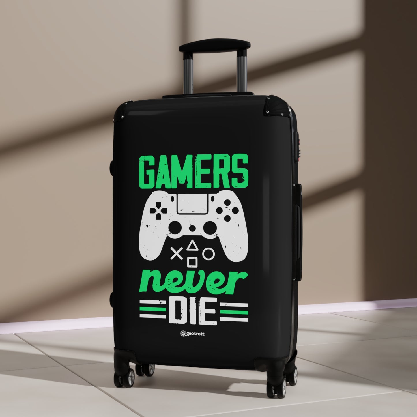 Gamers never Die 3 Gamer Gaming Suitcase-Bags-Geotrott