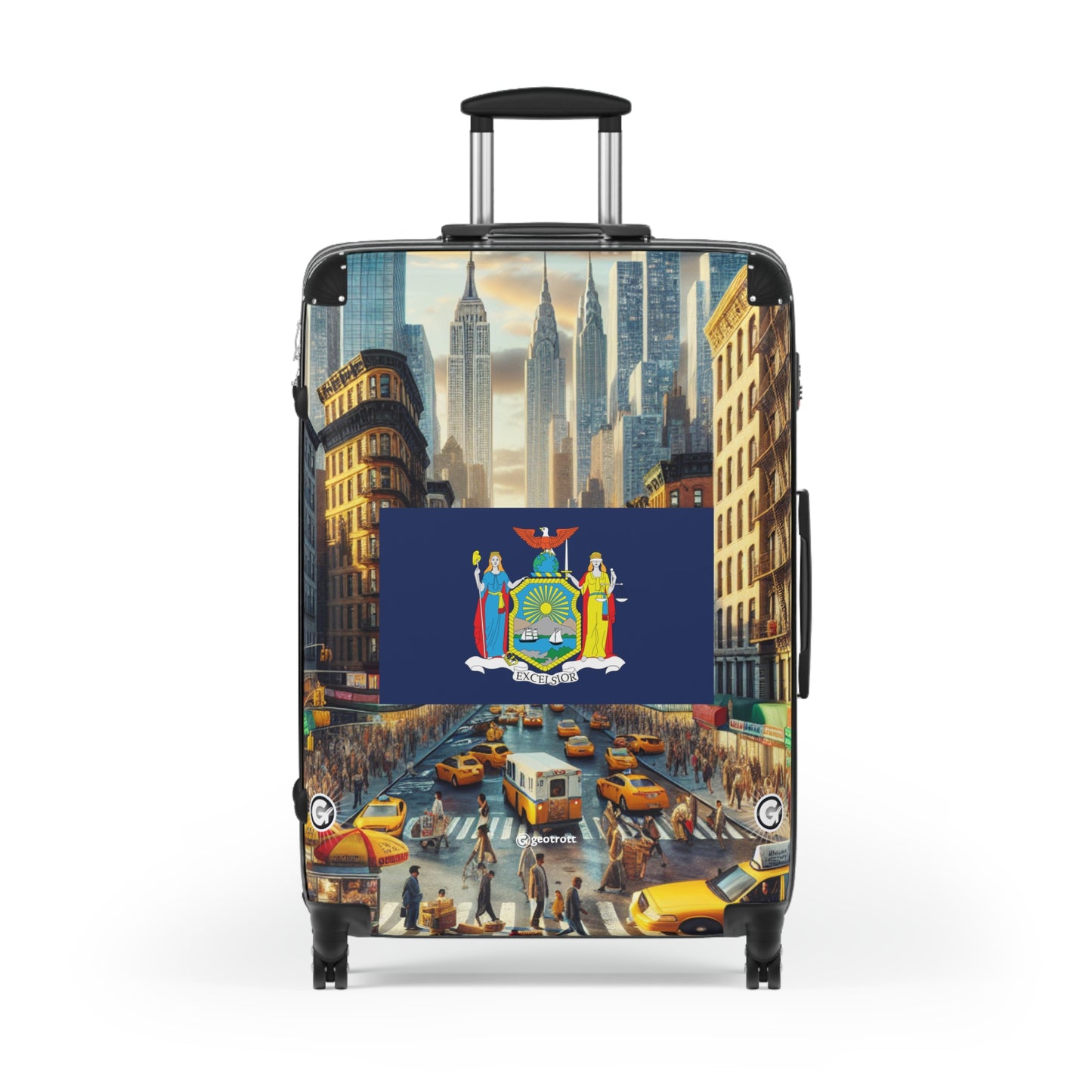 New York USA STATE FLAGS Luggage Bag Rolling Suitcase Travel Accessories