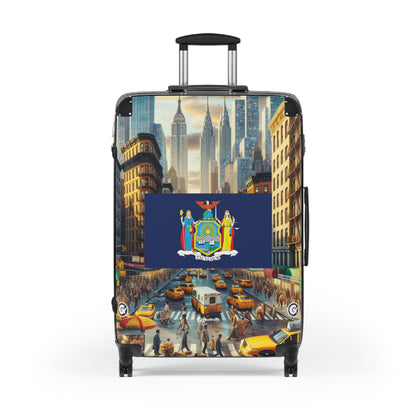 New York USA STATE FLAGS Luggage Bag Rolling Suitcase Travel Accessories