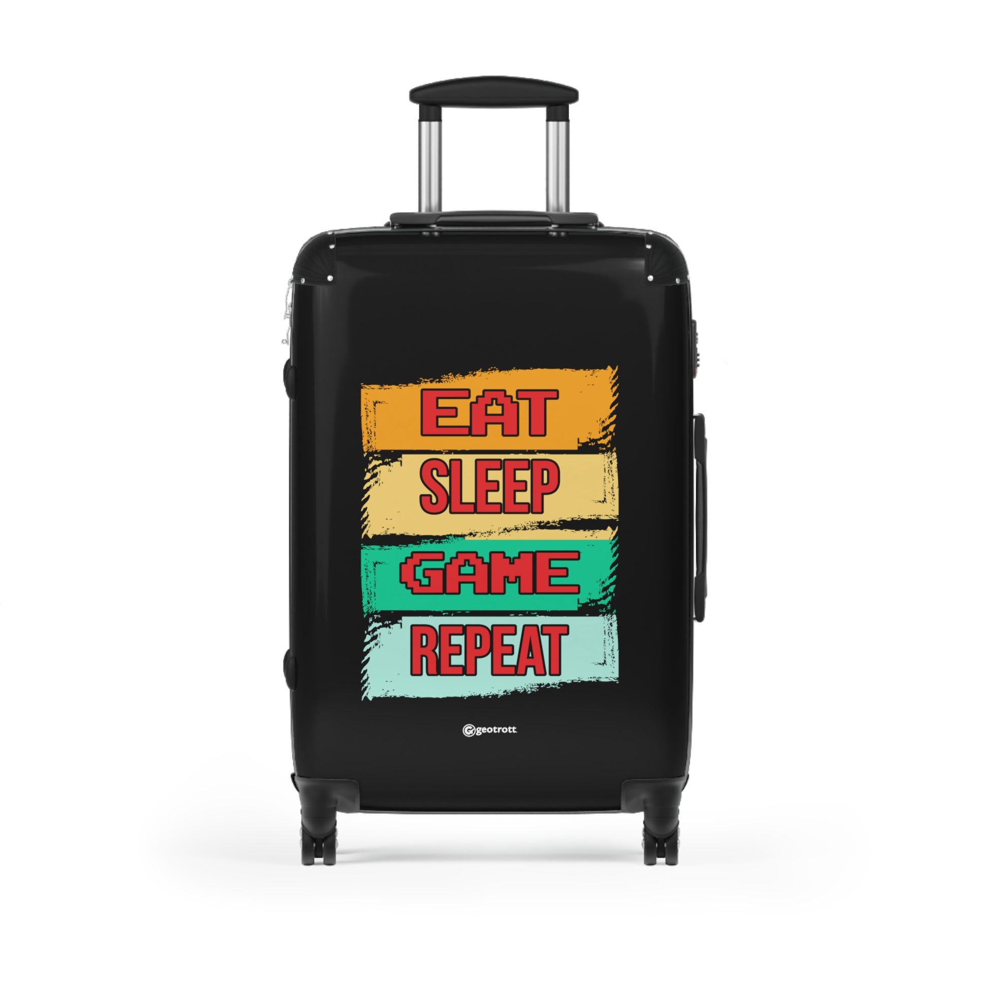 Eat Sleep Game Repeat 3 Gamer Gaming Suitcase-Bags-Geotrott