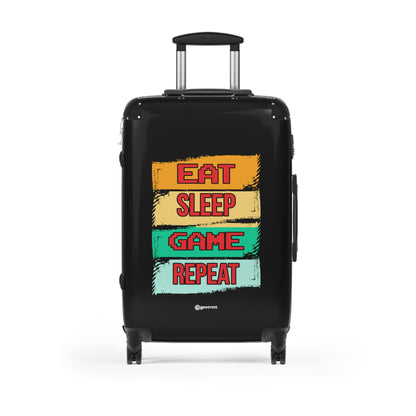 Eat Sleep Game Repeat 3 Gamer Gaming Suitcase-Bags-Geotrott