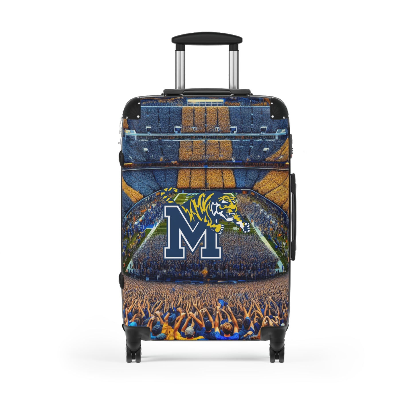 University Memphis Tigers College Football Luggage Bag Rolling Suitcase Spinner