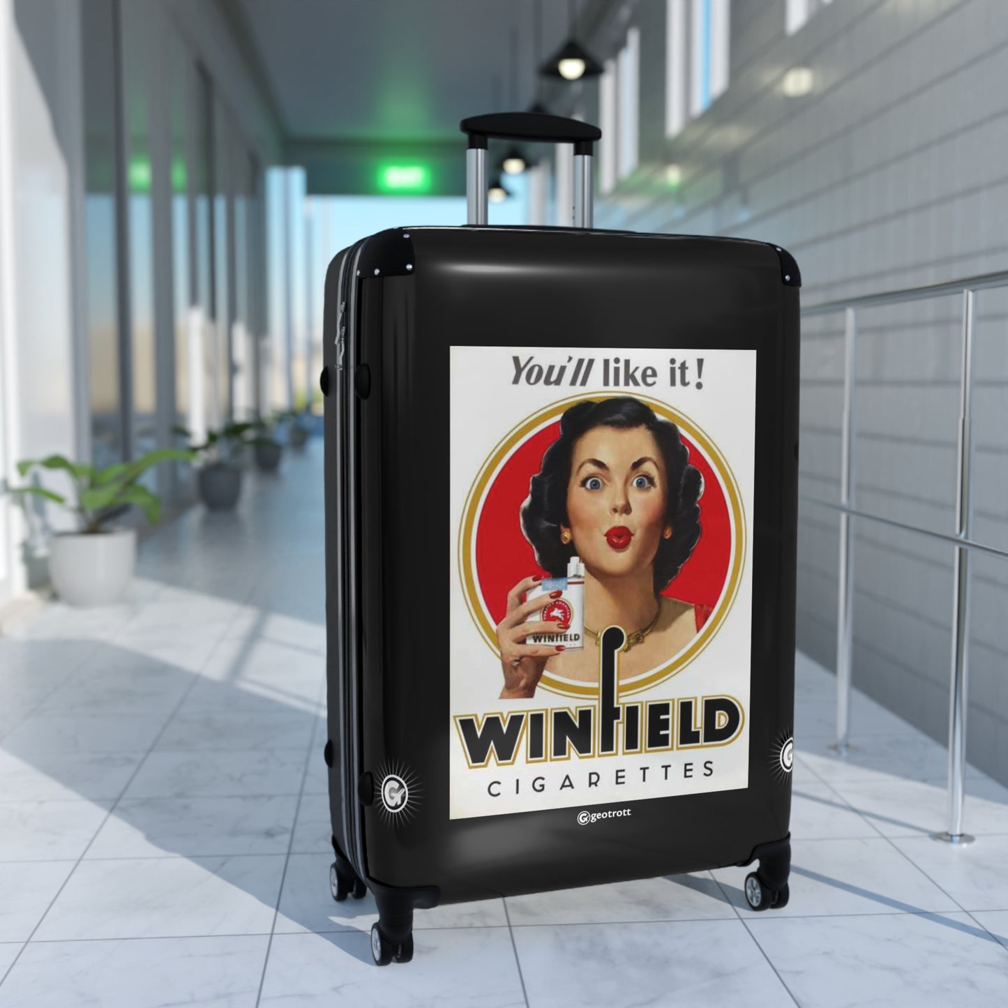 You'll like it Winfield Cigarette Vintage Posters Retro Ad Luggage Bag Rolling Suitcase Spinner