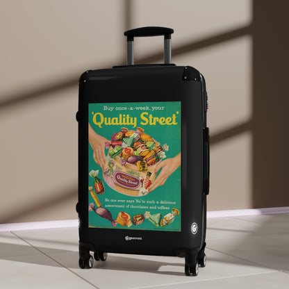 Quality Street Chocolates and Toffees Vintage Posters Retro Ad Luggage Bag Rolling Suitcase Spinner