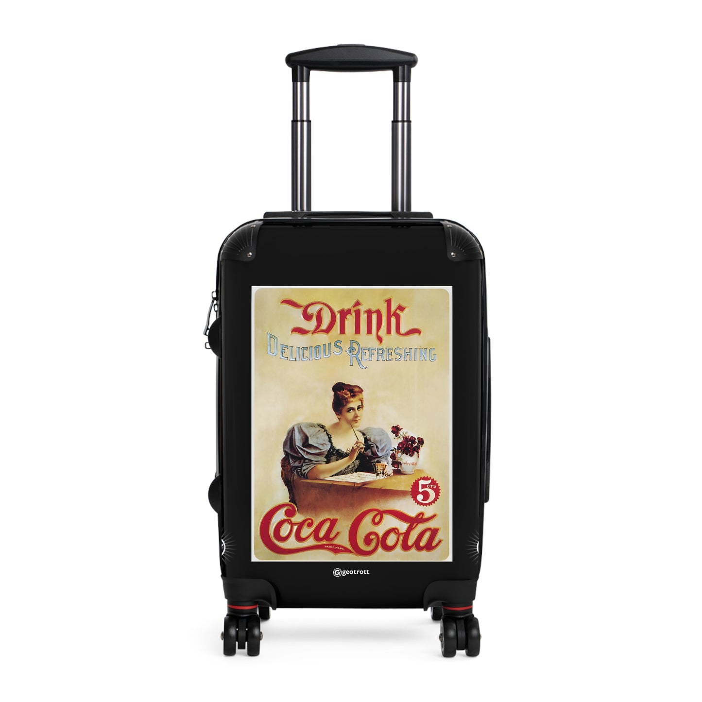 Drink Delicious Refreshing Coca-Cola Vintage Posters Retro Ad Luggage Bag Rolling Suitcase Spinner