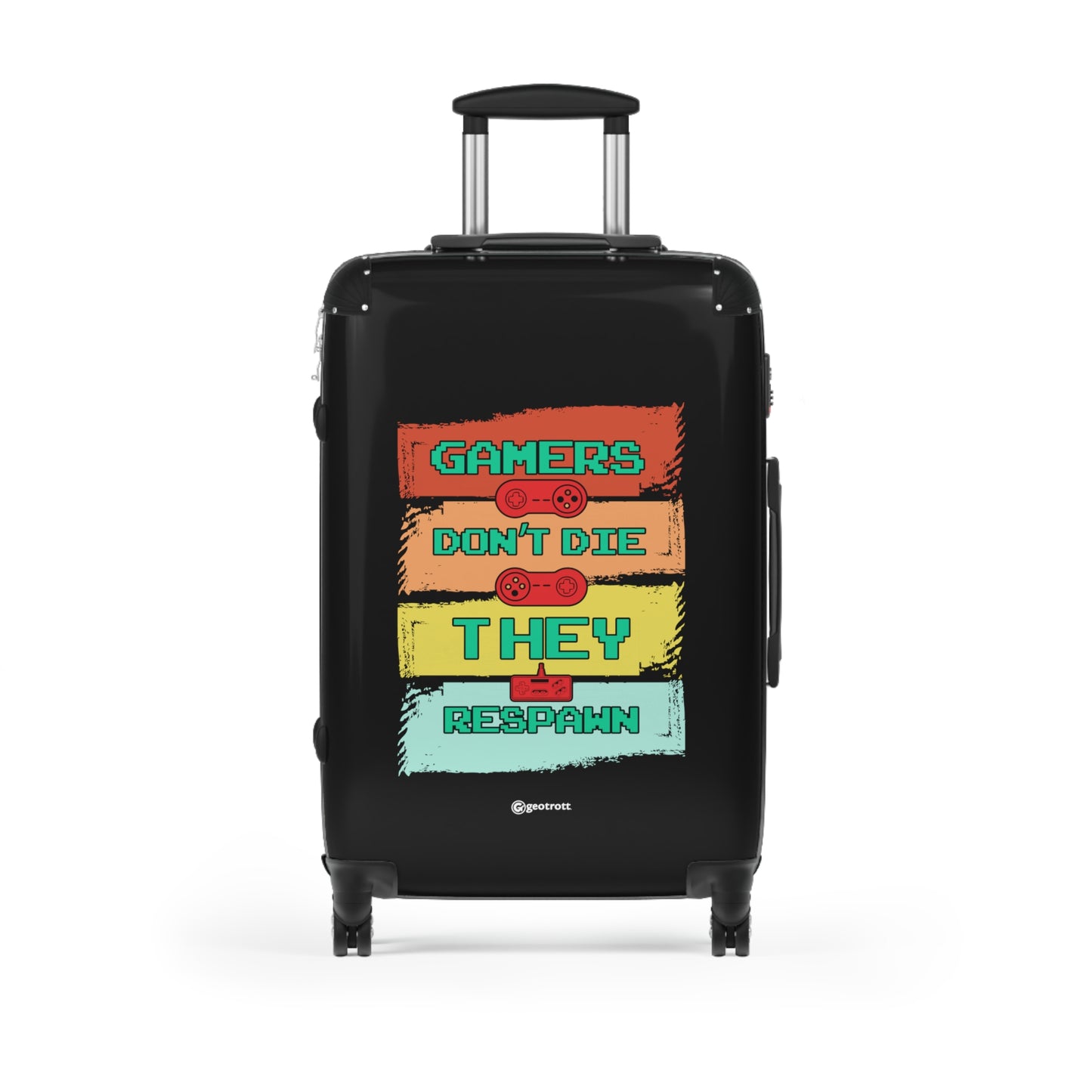 Gamers don't Die They Respawn Gamer Gaming Suitcase-Bags-Geotrott