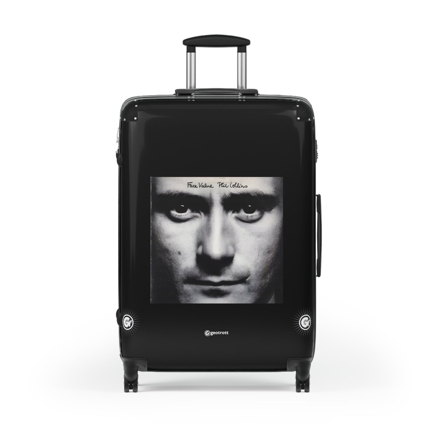 Phil Collins Face Value Eighties Music Album Luggage Bag Rolling Suitcase Spinner