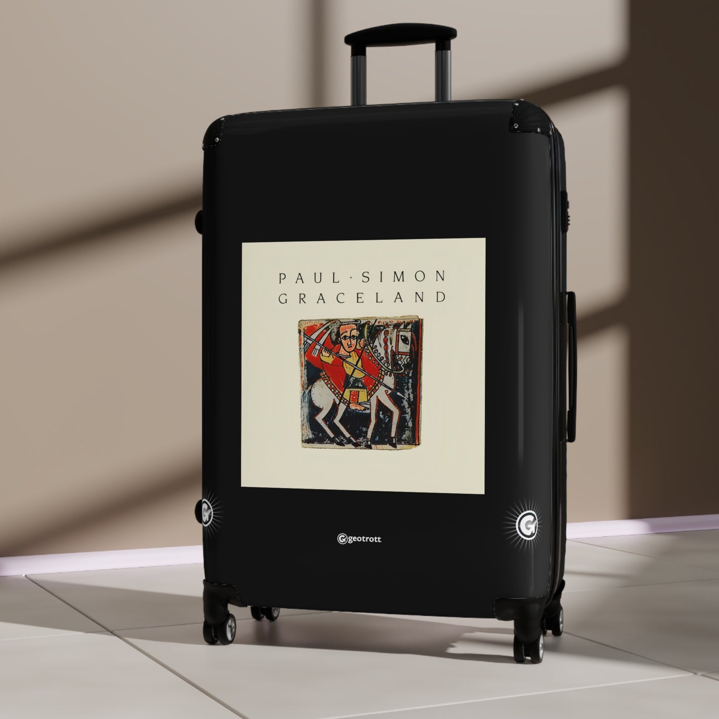 Paul Simon Graceland Eighties Music Album Luggage Bag Rolling Suitcase Spinner