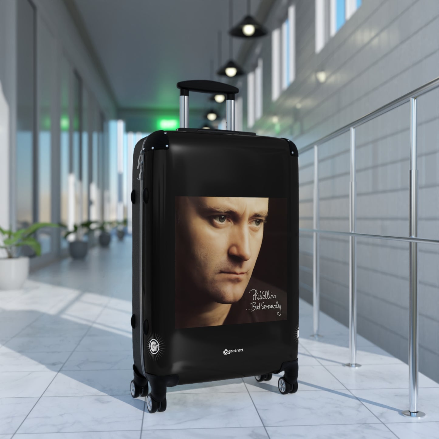 Phil Collins But Seriously Eighties Music Album Luggage Bag Rolling Suitcase Spinner