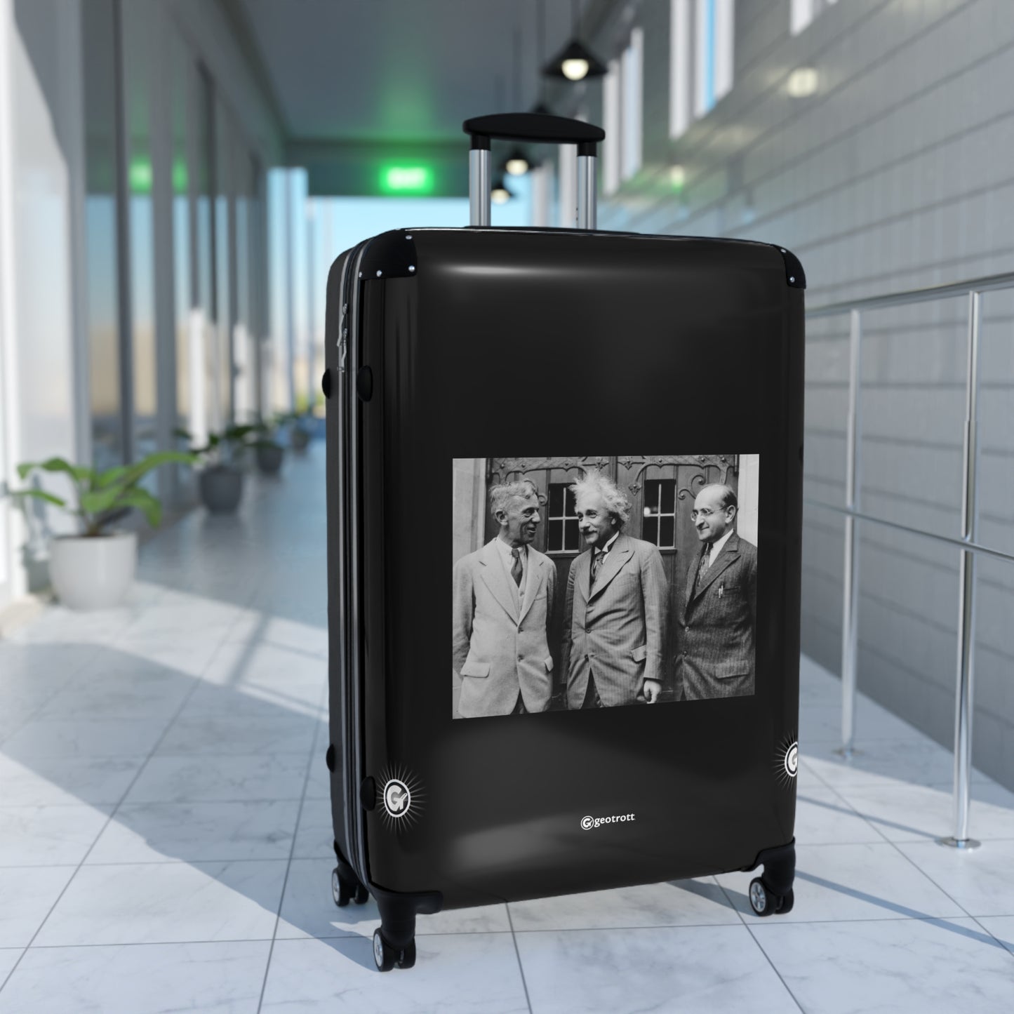 Einstein with colleagues Eisenhart and Mayer 20TH CENTURY Photos Luggage Bag Rolling Suitcase Spinner