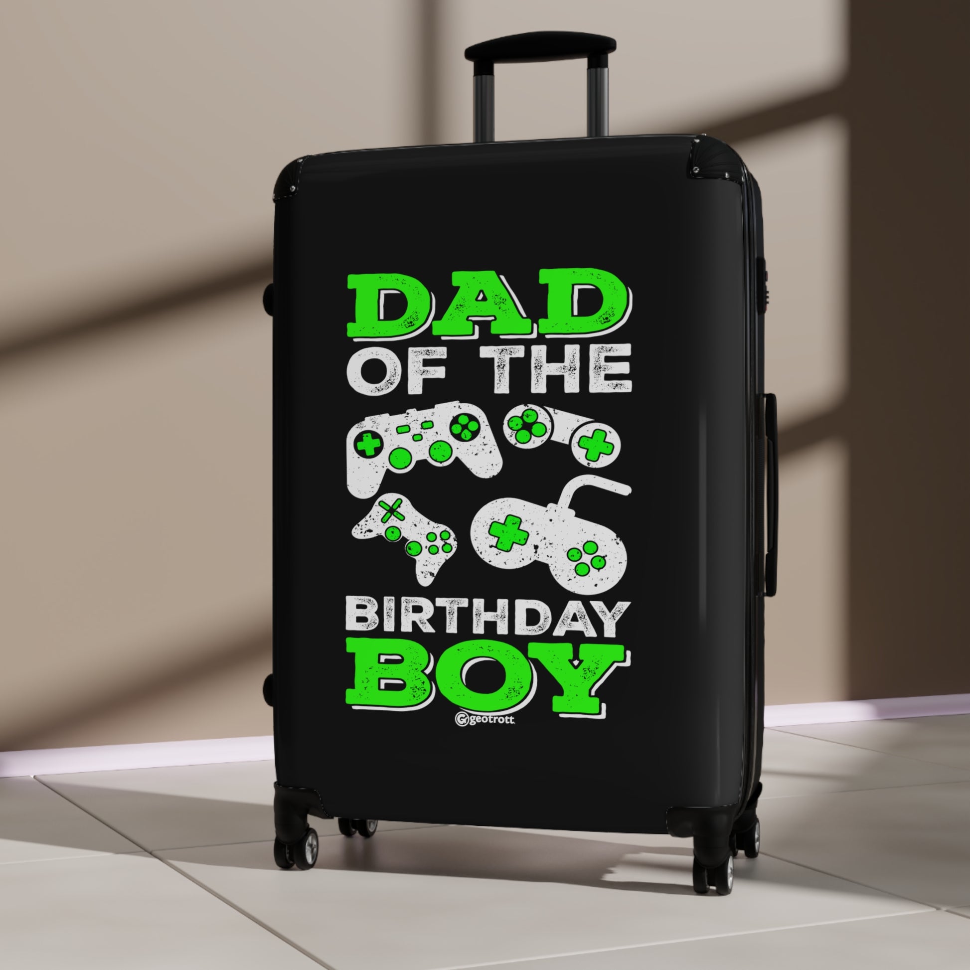 Dad of the Birthday Boy Gamer Gaming Suitcase-Suitcase-Geotrott