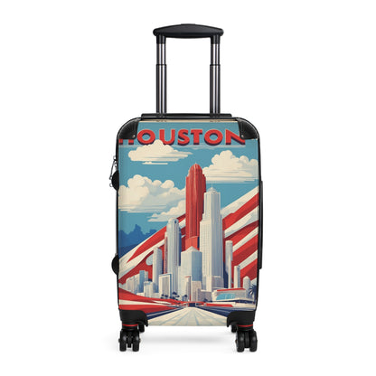 Houston Rising: Vintage Travel Poster, Skyline Art Vintage Travel Poster