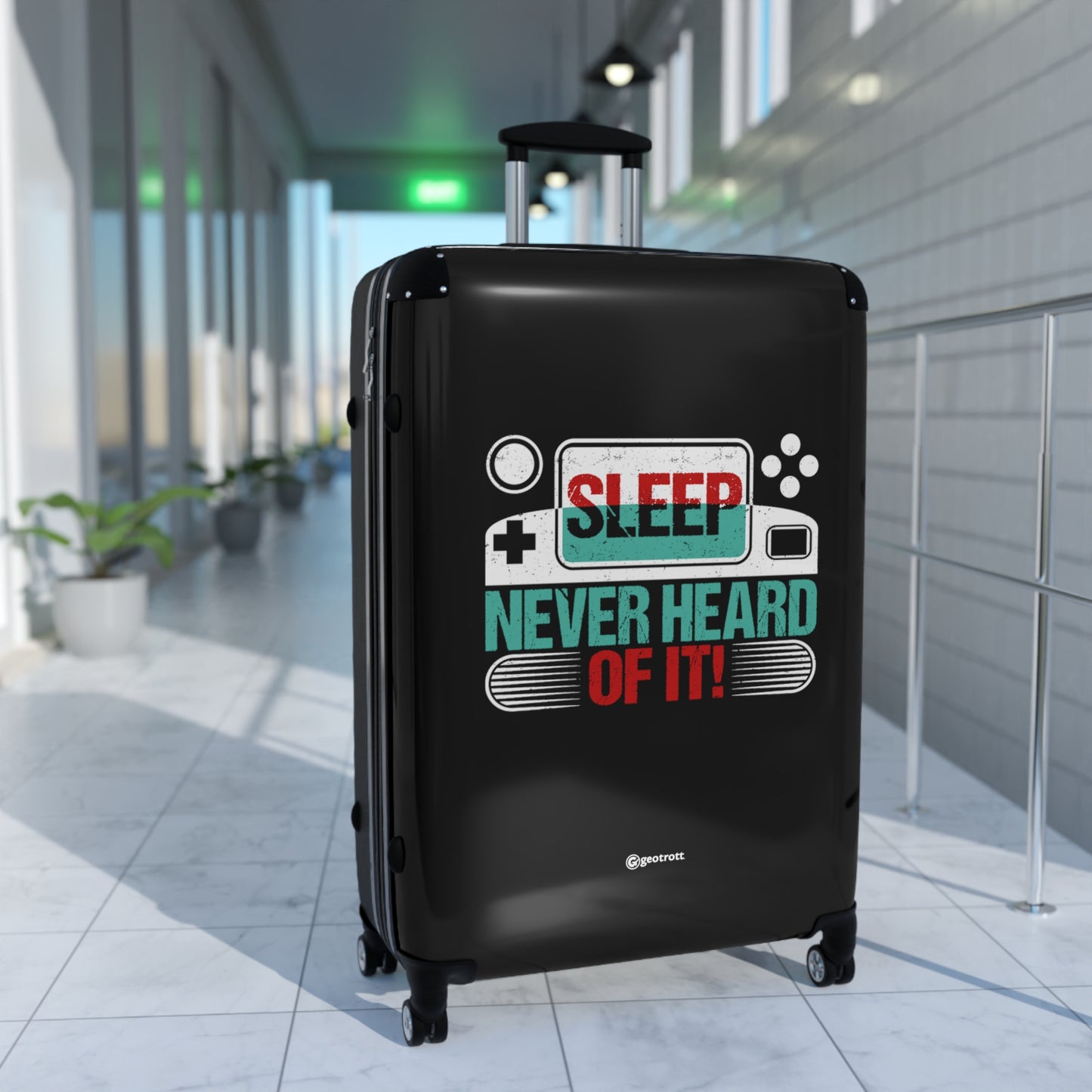 Sleep Never heard of it Gamer Gaming Suitcase-Bags-Geotrott