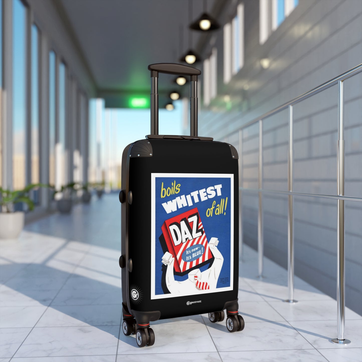 Daz 1950s Uk Washing Powder Products Vintage Posters Retro Ad Luggage Bag Rolling Suitcase Spinner