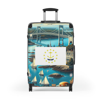 Rhode Island USA STATE FLAGS Luggage Bag Rolling Suitcase Travel Accessories