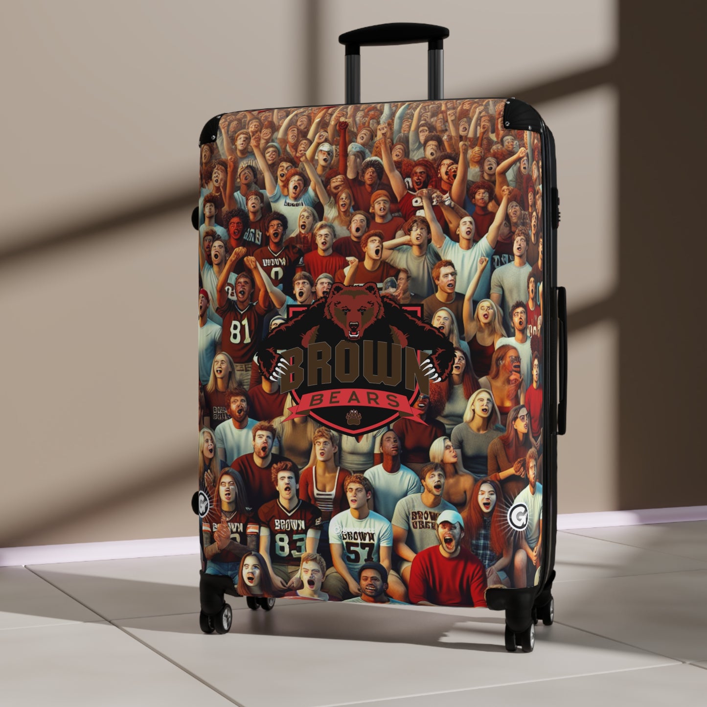 Brown Bears Brown University American Football University College Teams Luggage Bag Rolling Suitcase Travel Accessories