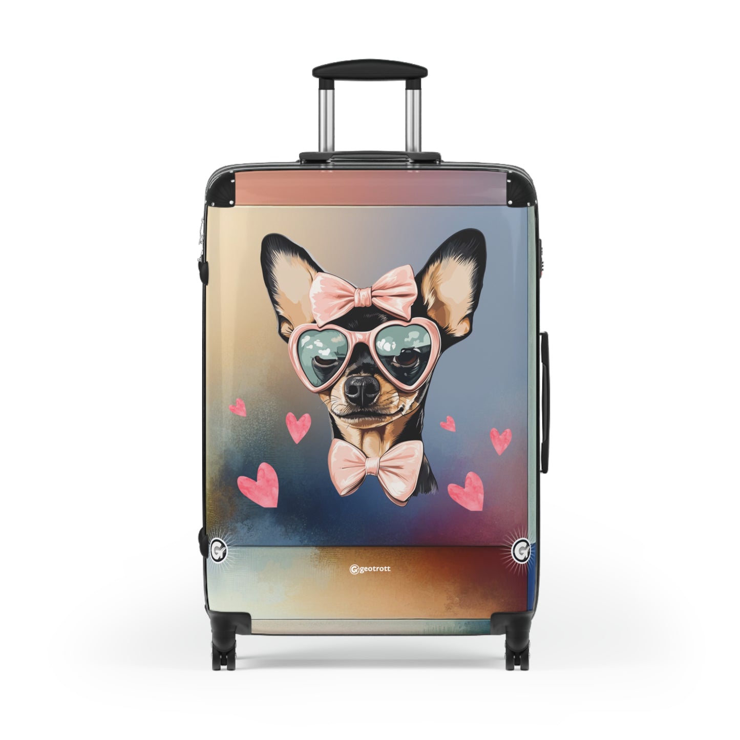 Lollipop Dreams Chihuahua Luggage Bag Rolling Suitcase Spinner