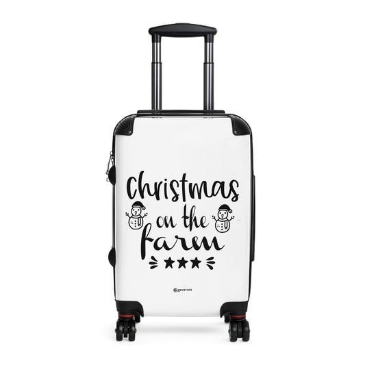 Christmas Season Christmas on the Farm Luggage Bag Rolling Suitcase Travel Accessories