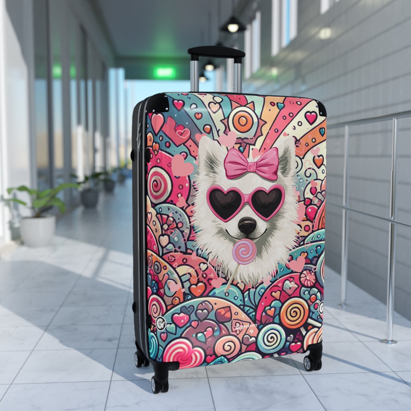 Candy Chihuahua Paws Adventure Luggage Bag Rolling Suitcase Spinner