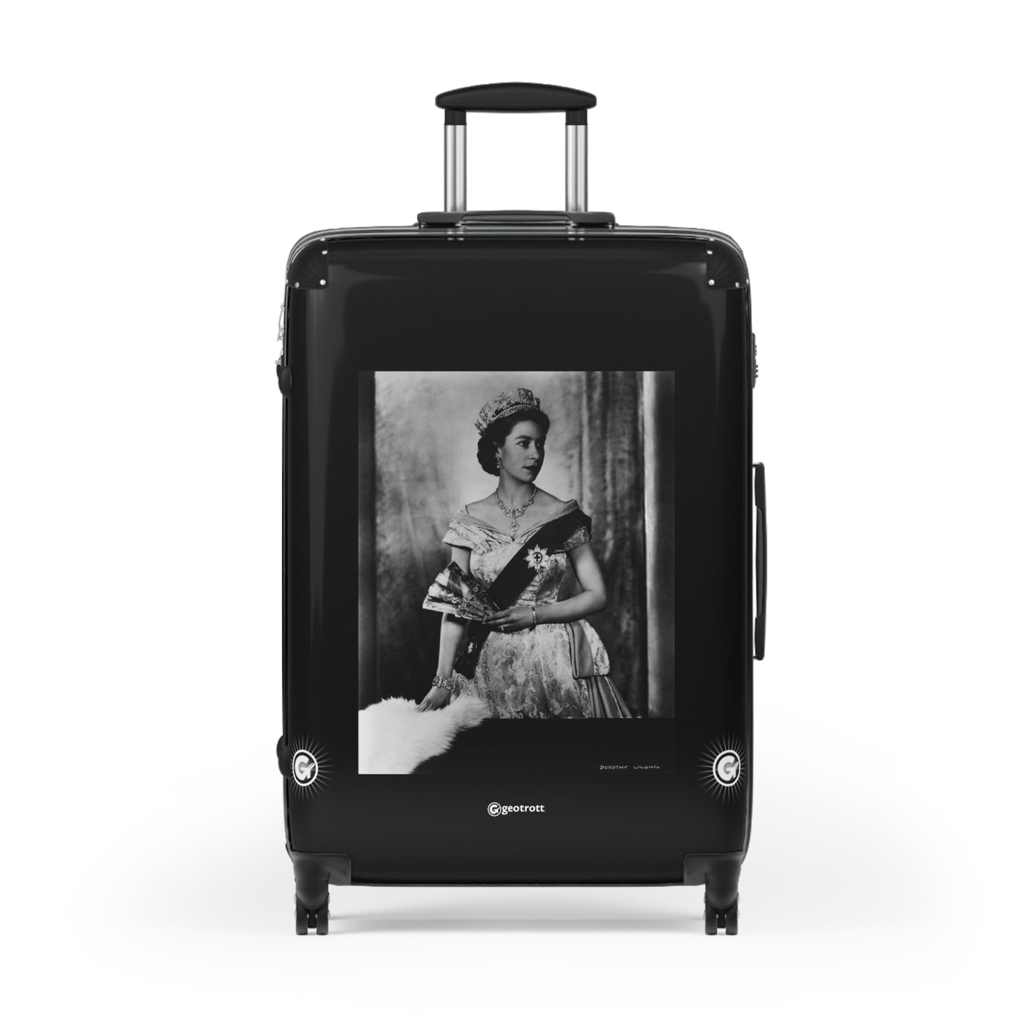 Queen Elizabeth II Of England 20TH CENTURY Photos Luggage Bag Rolling Suitcase Spinner