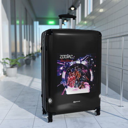 Zodiac Disco Alliance Eighties Music Album Luggage Bag Rolling Suitcase Spinner