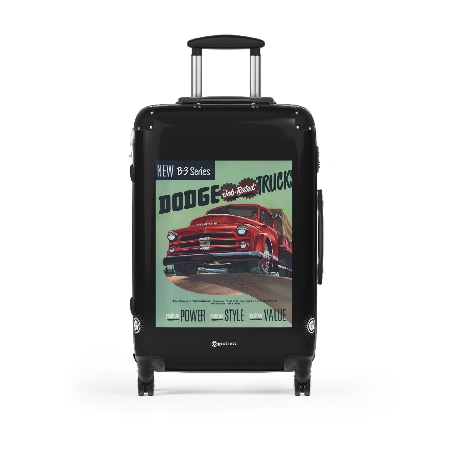 B3 Series Dodge Truck Vintage Posters Retro Ad Luggage Bag Rolling Suitcase Spinner